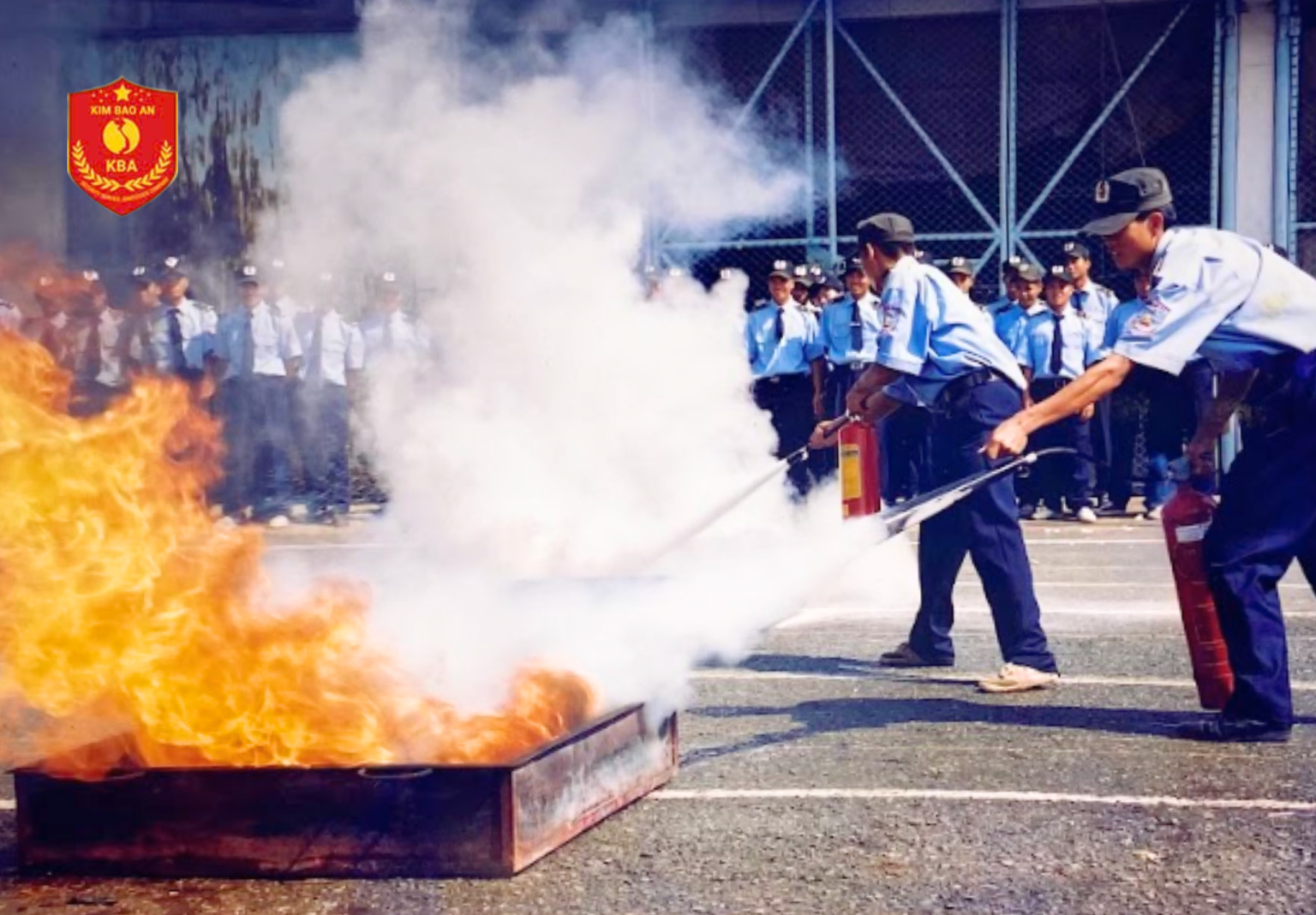 Nhân viên bảo vệ Kim Bảo An Đồng Nai huấn luyện phòng cháy chữa cháy chuyên nghiệp