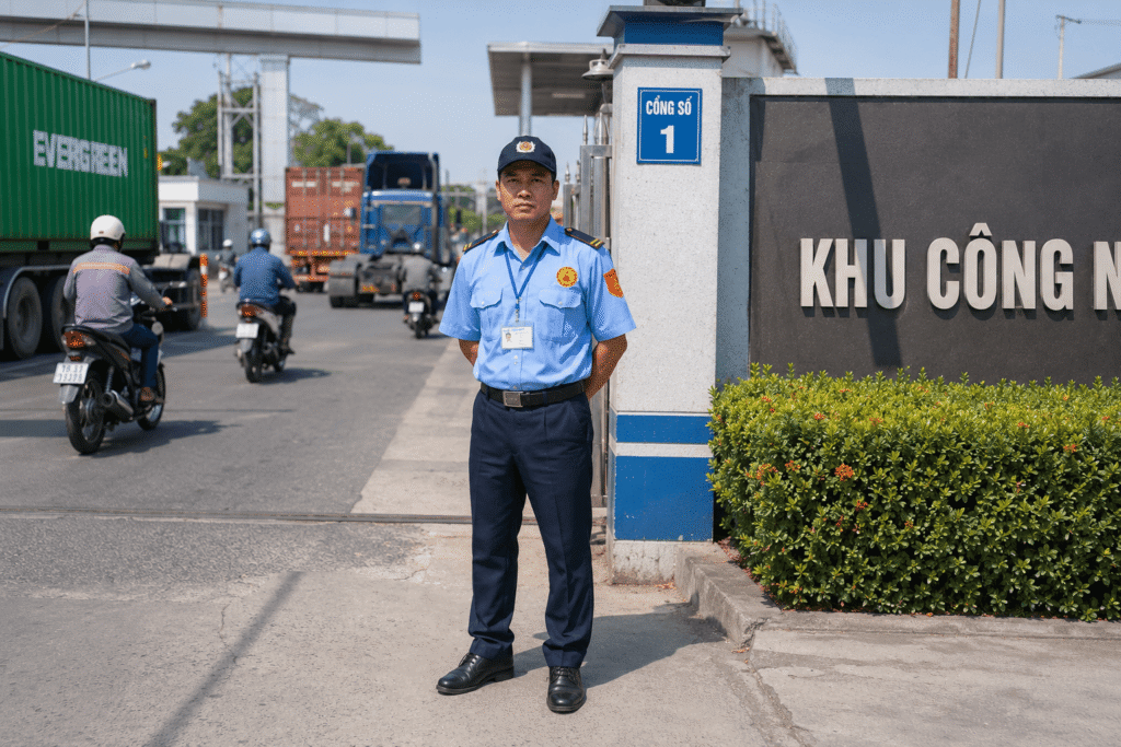 Đội ngũ bảo vệ Kim Bảo An được đào tạo nghiệp vụ an ninh